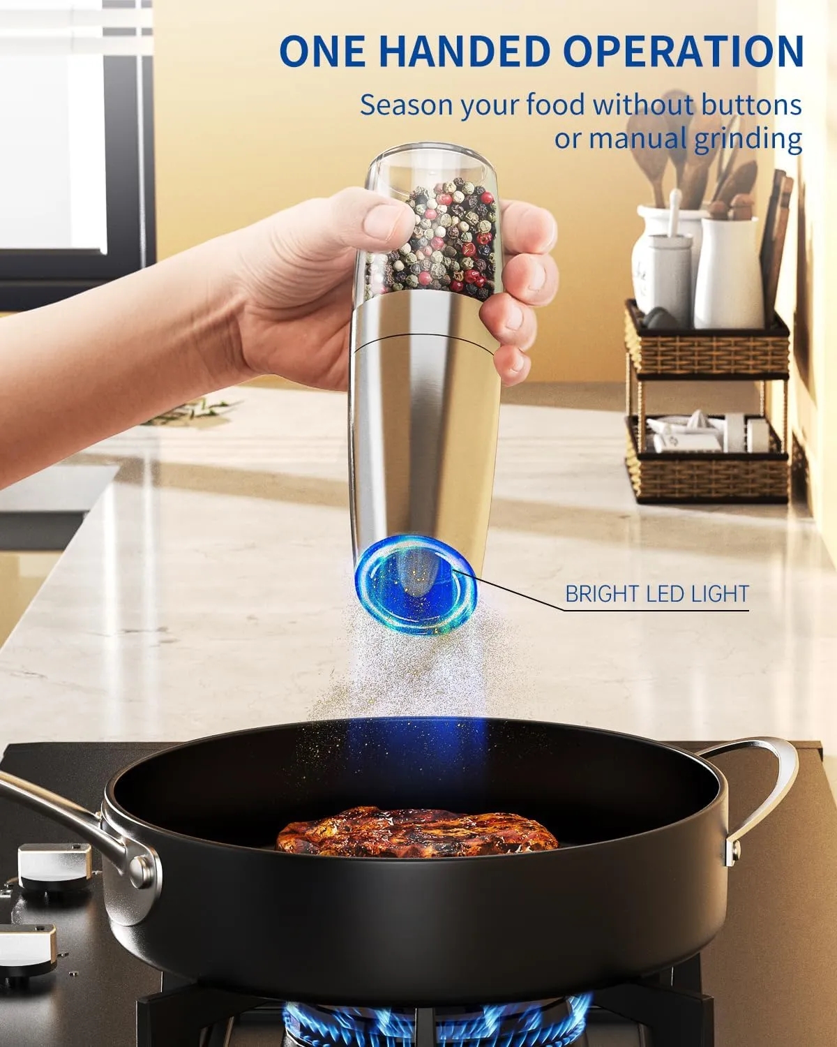 Graviry Electric Salt and Pepper Grinder Set 9