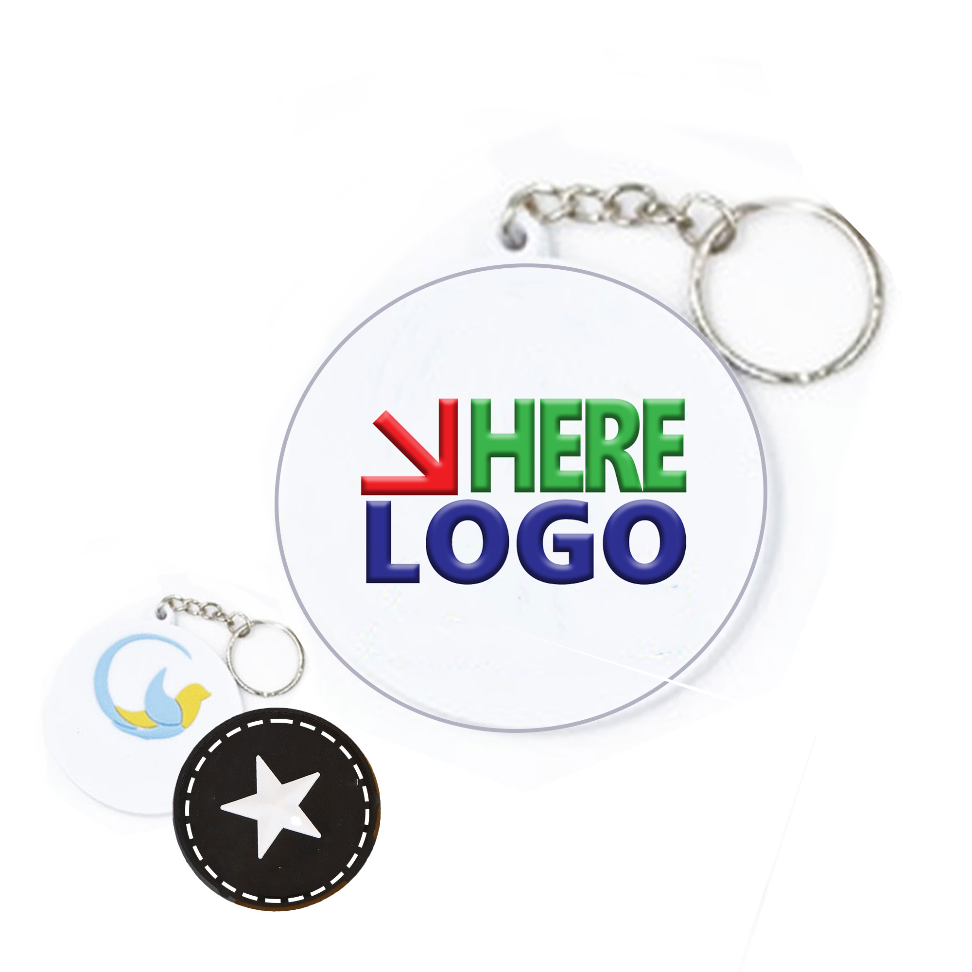 2" Soft 2D PVC Key Chain Tag  Custom MOQ 50 2