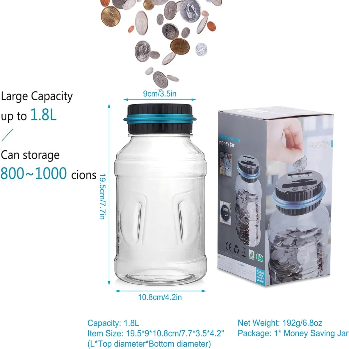 Digital Coin Counting Bank With LCD Counter 3