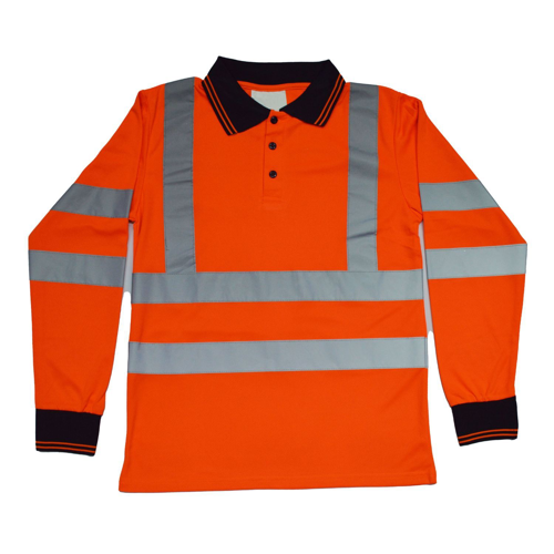 VISIPRO Long Sleeve Reflective Safety Polo with Bands, 5