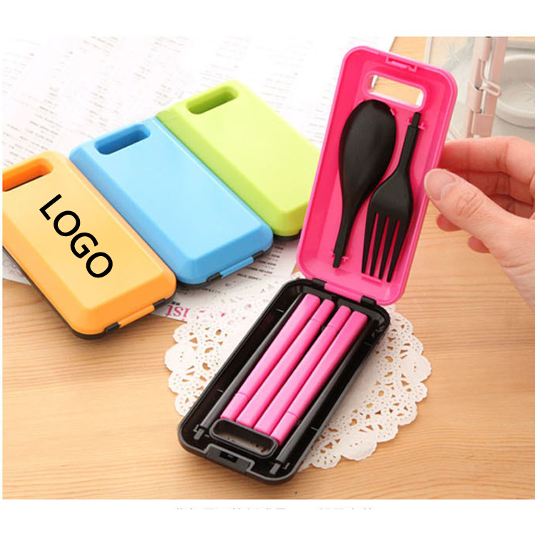 3 Pieces Fork Spoon Chopsticks Flatware Set 2