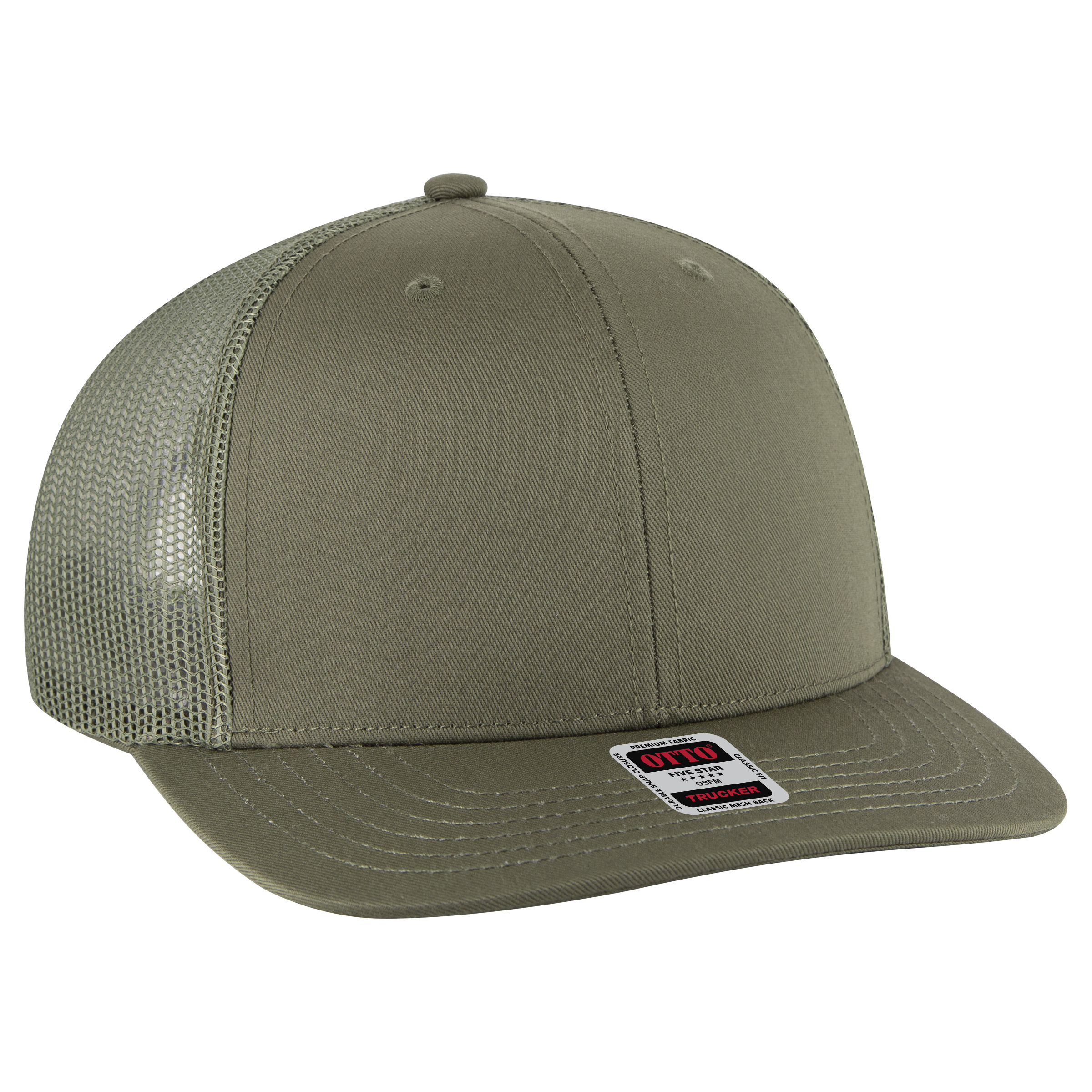 OTTO CAP® 6 Panel Mid Profile Mesh Back Trucker Hat 7
