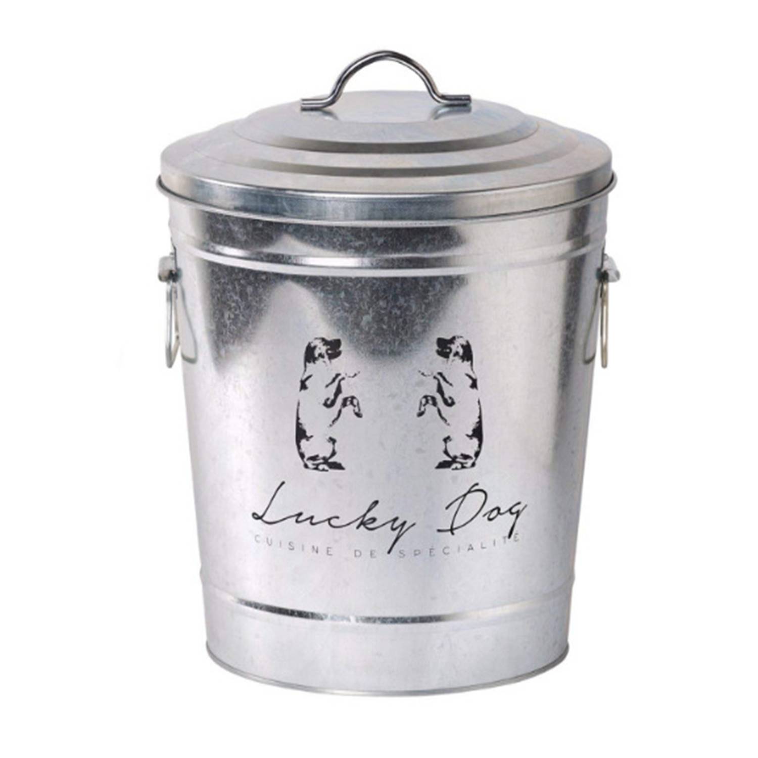 1Gallon Reusable Galvanized Pet Food Bin w/ Lid 3