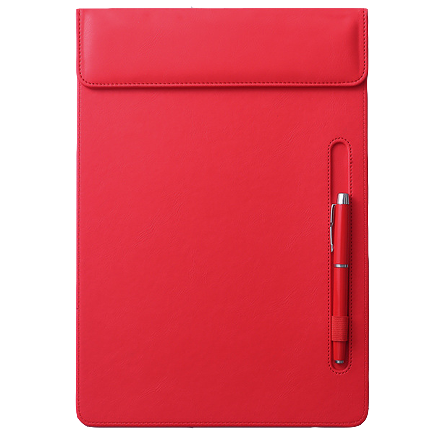 A4 PU Leather Magnetic Clipboard w/ Pen Holder 10