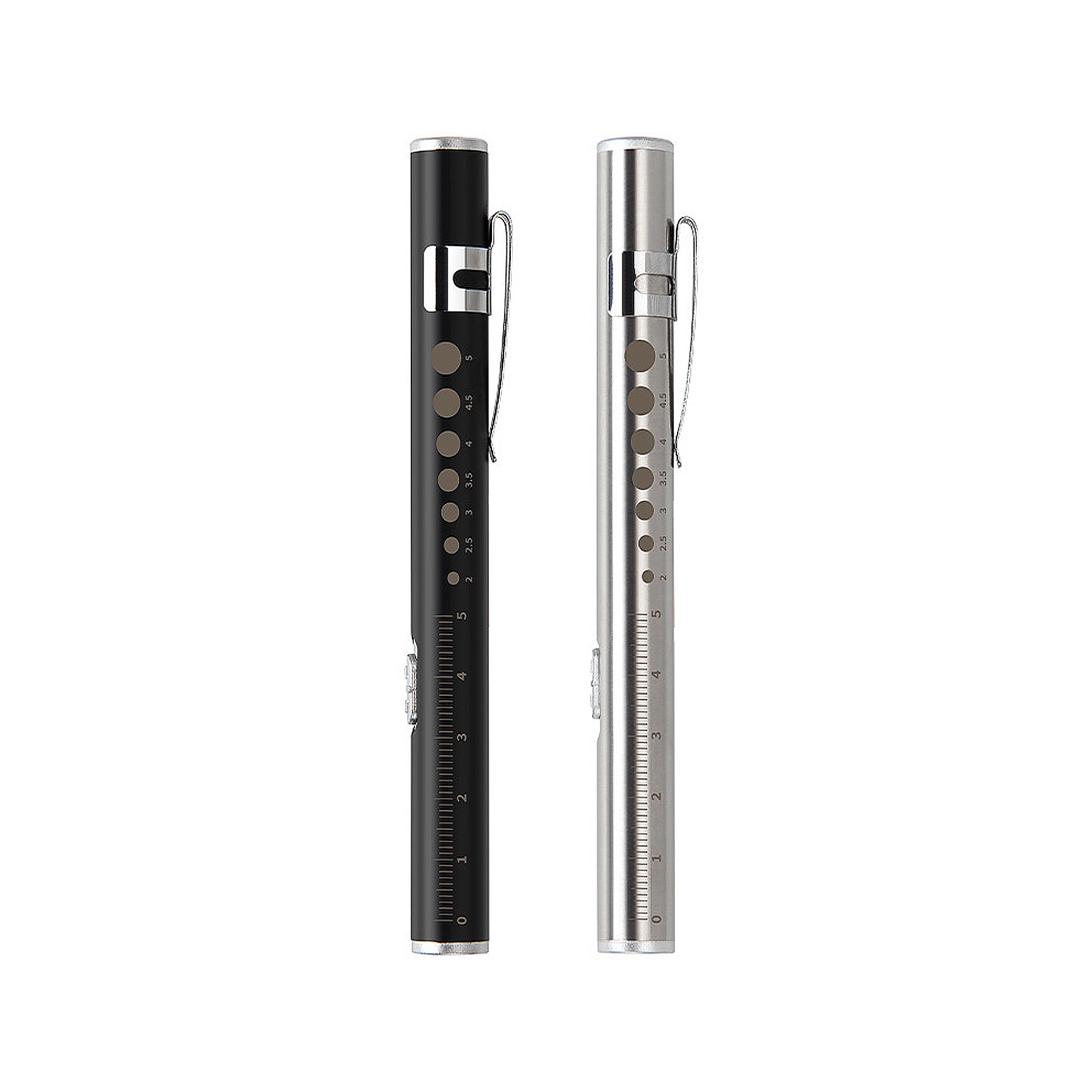 Medical Flashlight Pen With Scale LED Dual Light Source 5