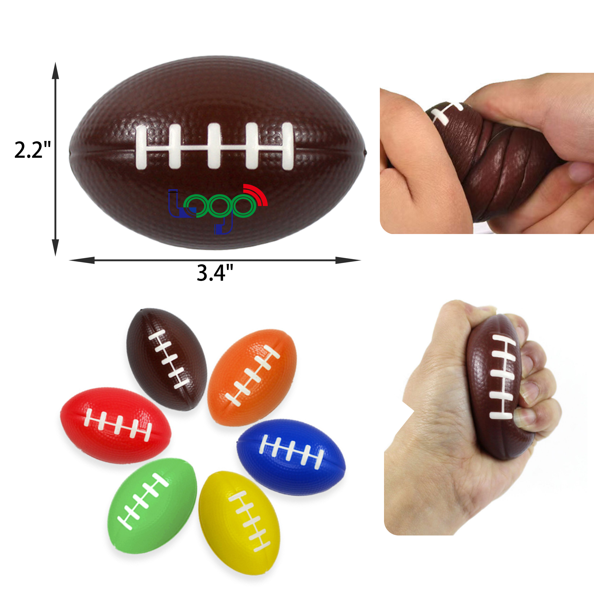 Durable Mini Rugby Stress Ball Children's Toy 2