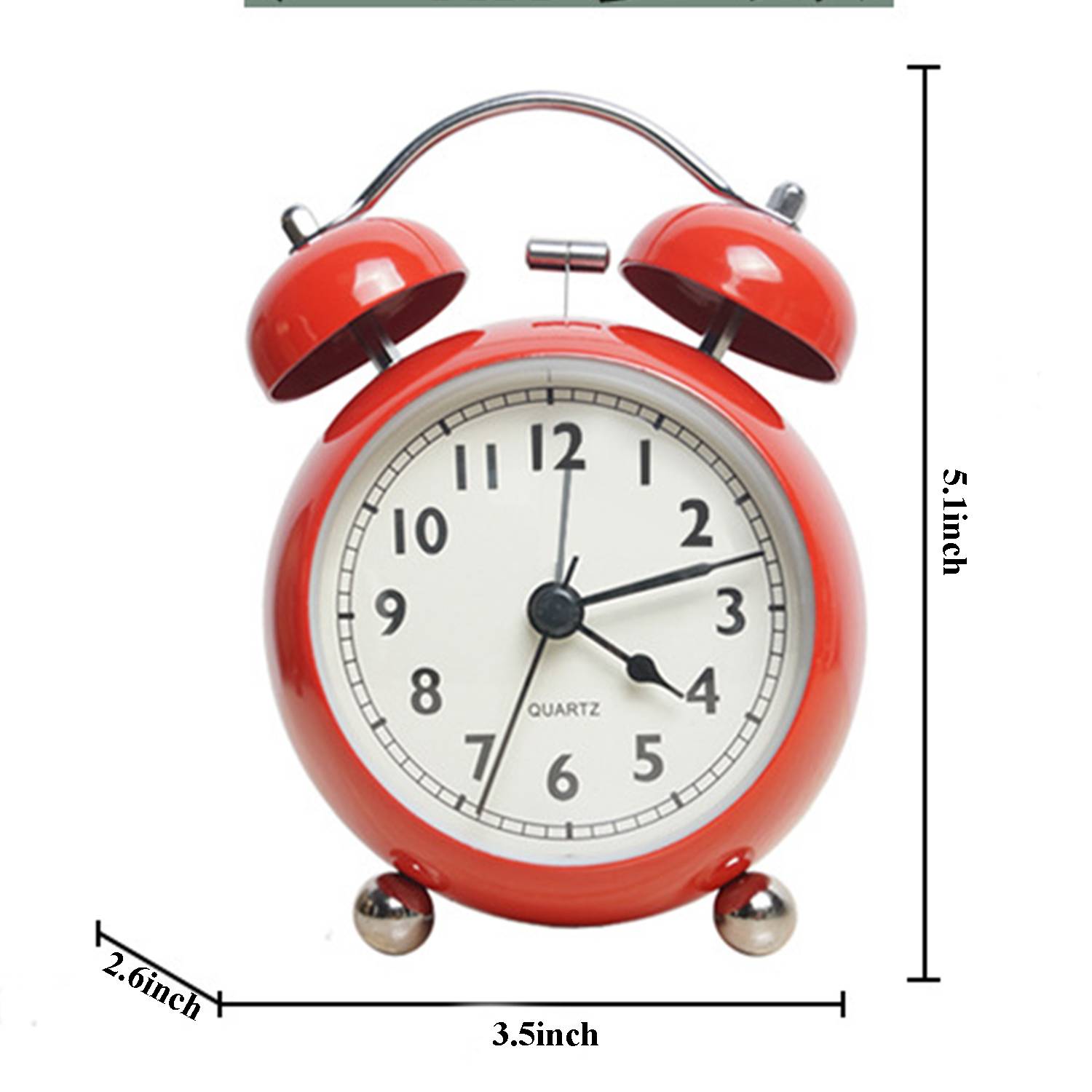 Twin Bell Metal Alarm Clock 3