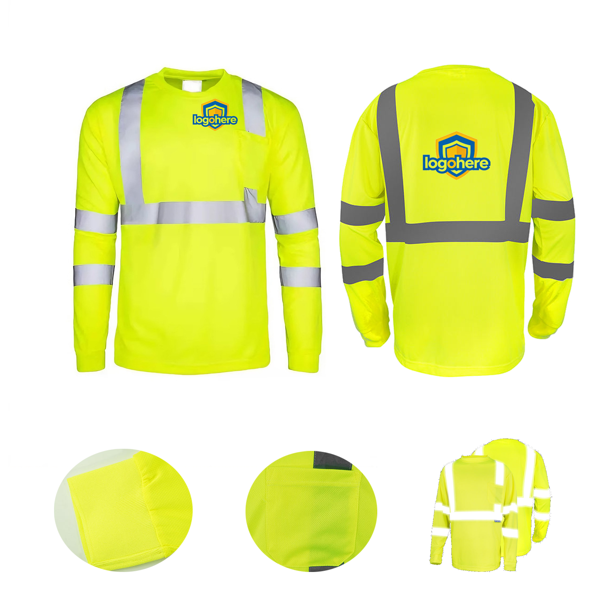 MOQ 20 Reflective Safety T-Shirt 2