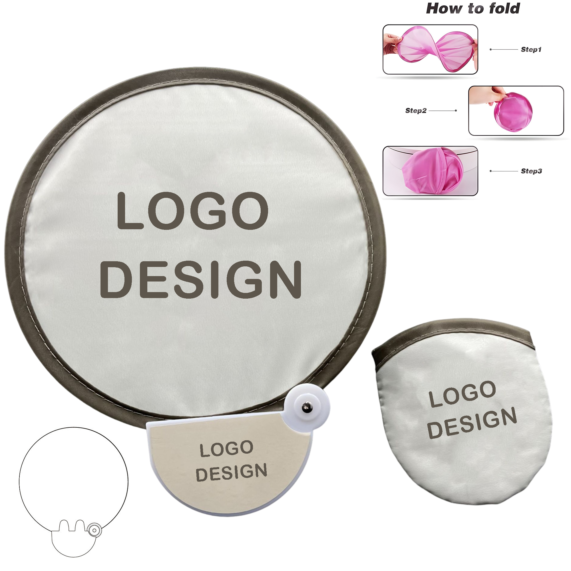 Customizable Round Hand Fan for Promotional Use 2