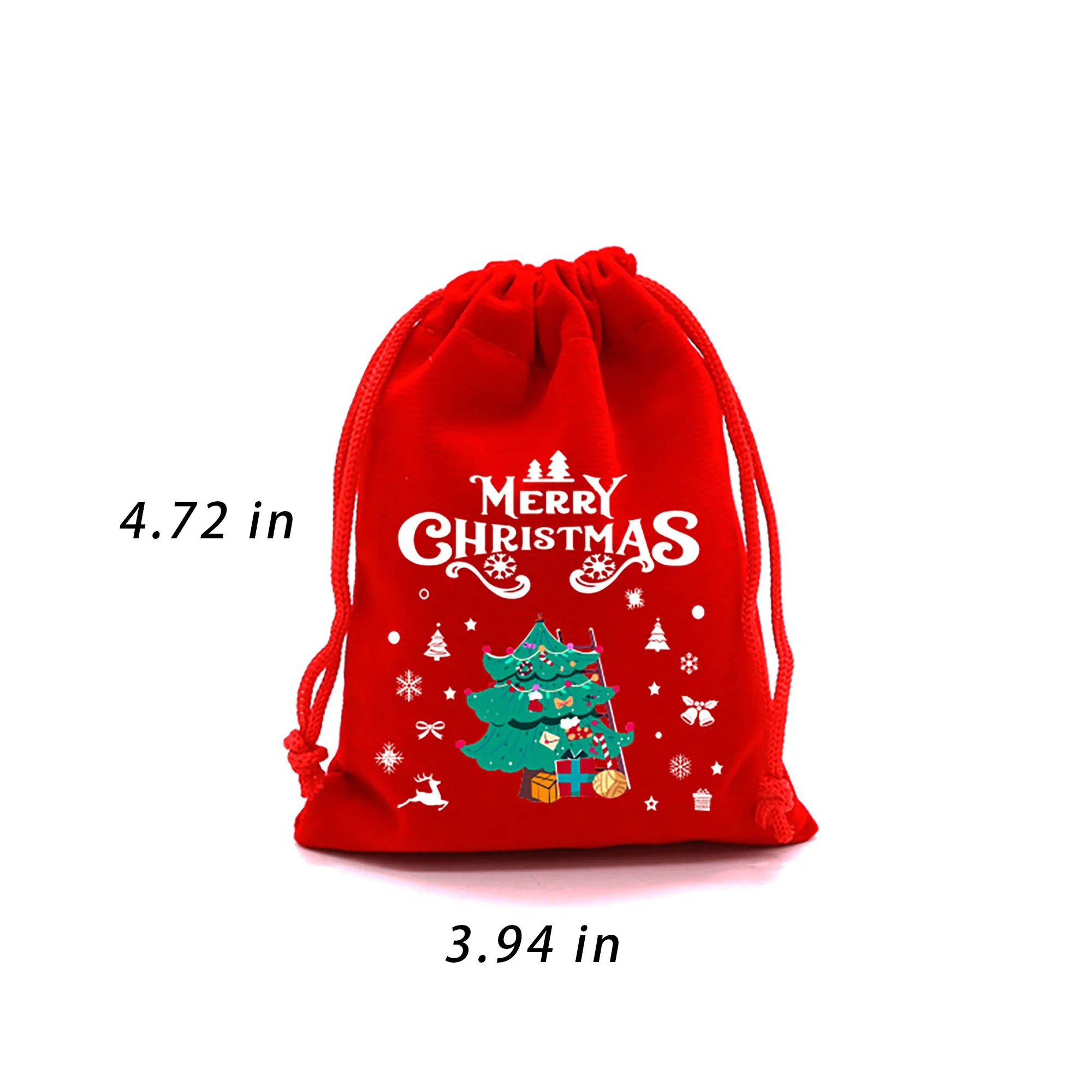 Velvet Christmas Gift Bag With Logo For Surprise 3