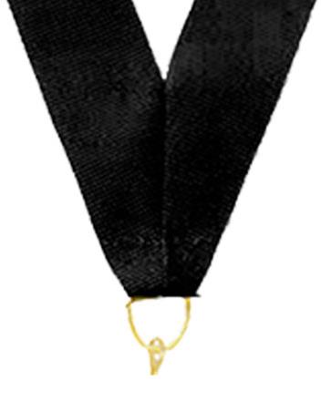 0.875" x 30" Black Snap Clip Stock Ribbon 1
