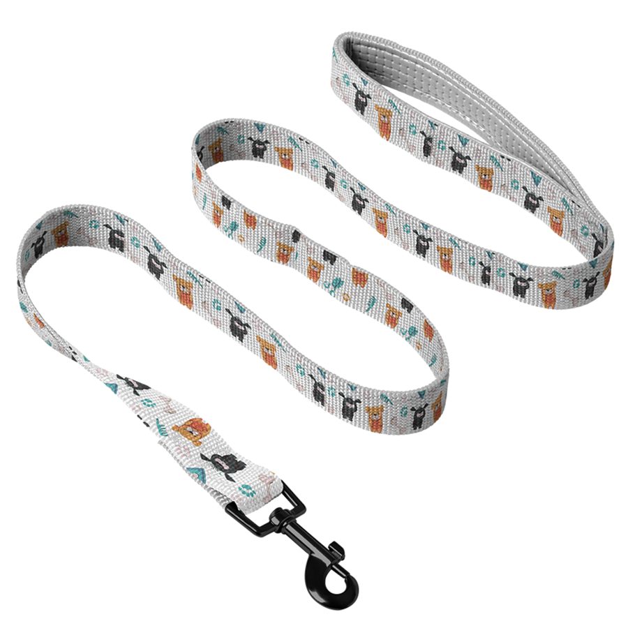 RPET Sublimated Pet Leash with Snap Carabiner