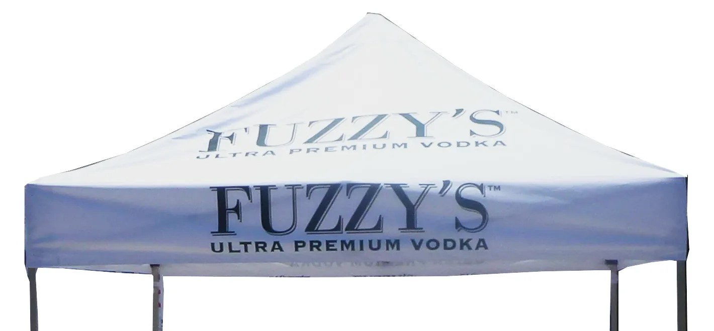White Tent Top Replacement w/Logo 10x10 1