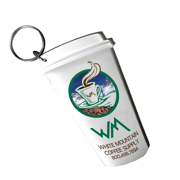 Coffee Cup Shaped Keychain