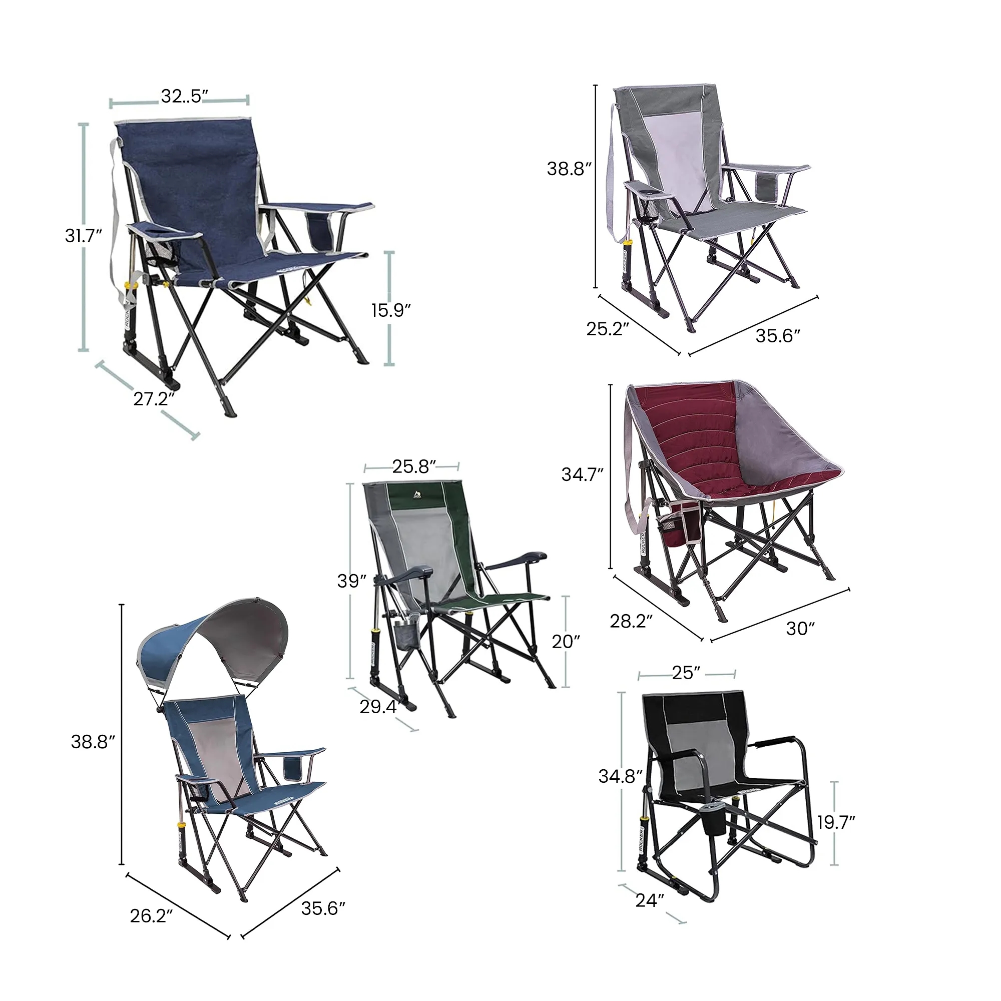 Outdoor Camping Chair 24" x 25" x 34.8" 21