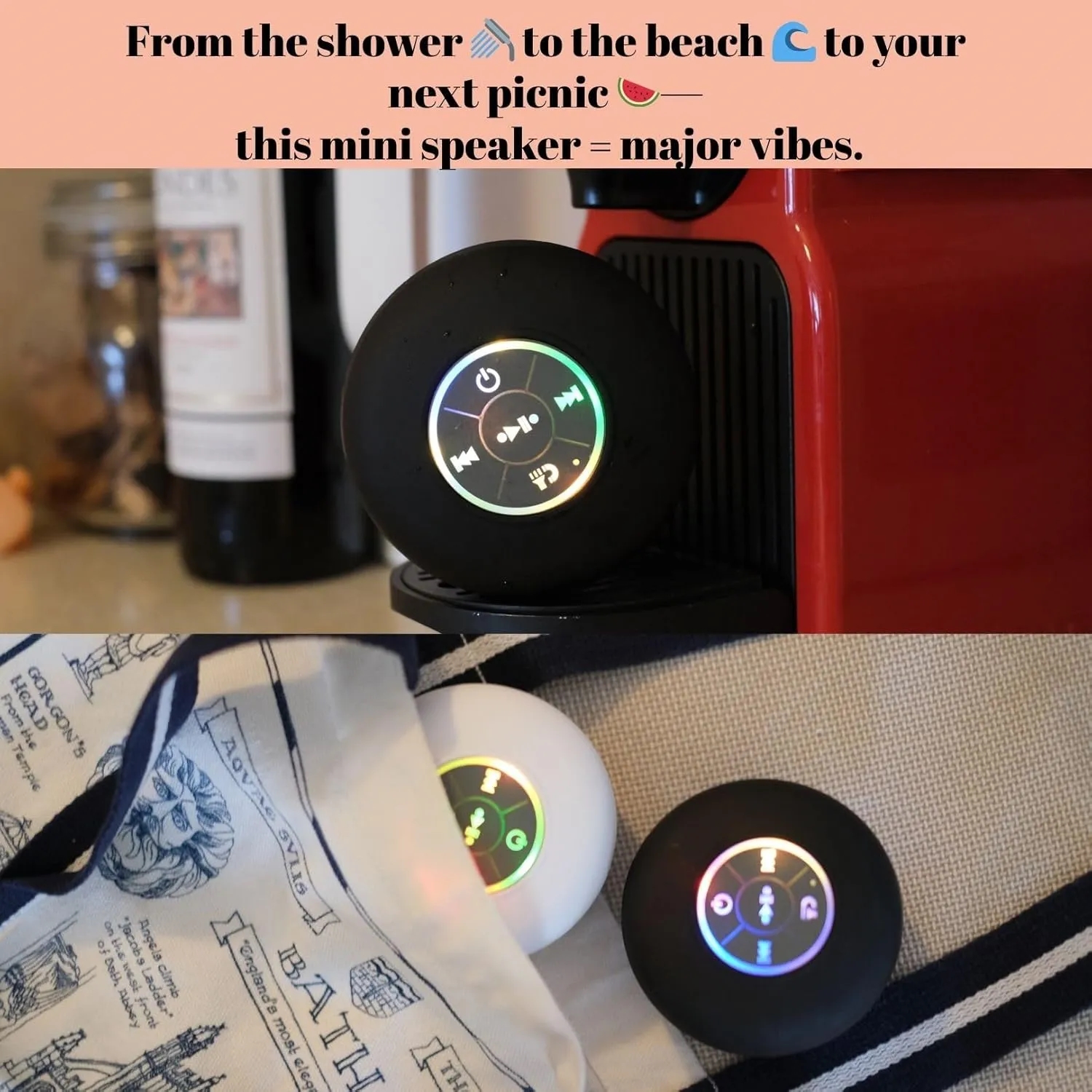 Protable Waterproof Shower Wireless Speaker 2