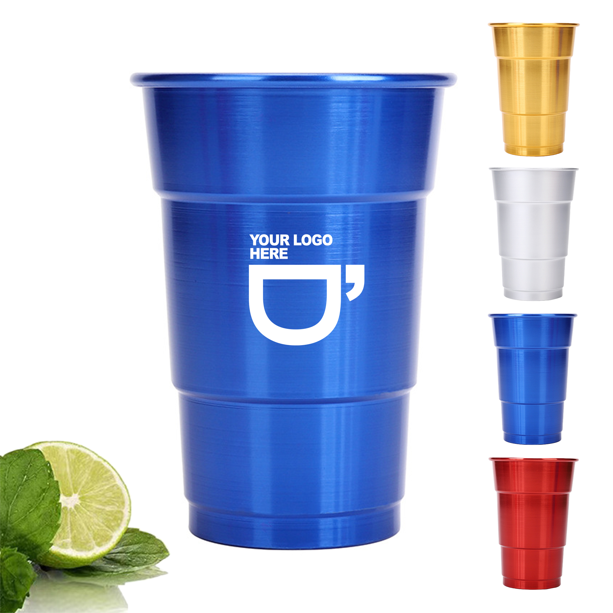 17oz Reusable Metal Beer Cups 2