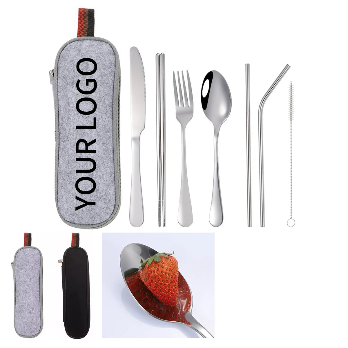 Travel Cutlery Set 10 Inch with Multiple Utensils 2