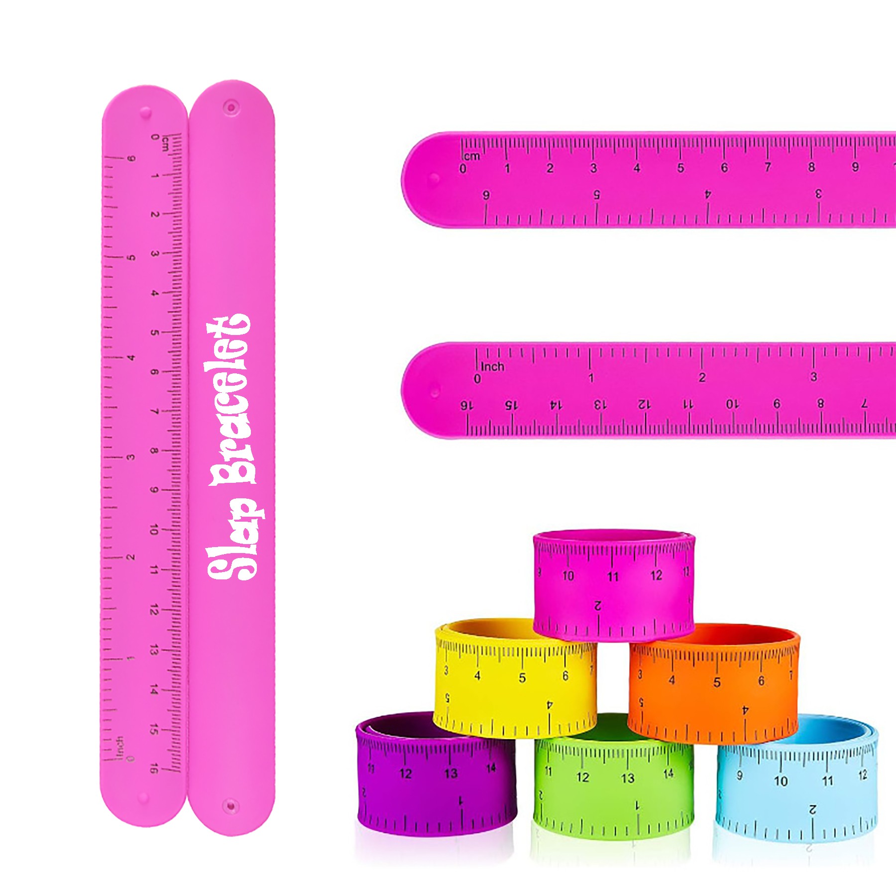 Solid Color Silicone Slap Bracelet