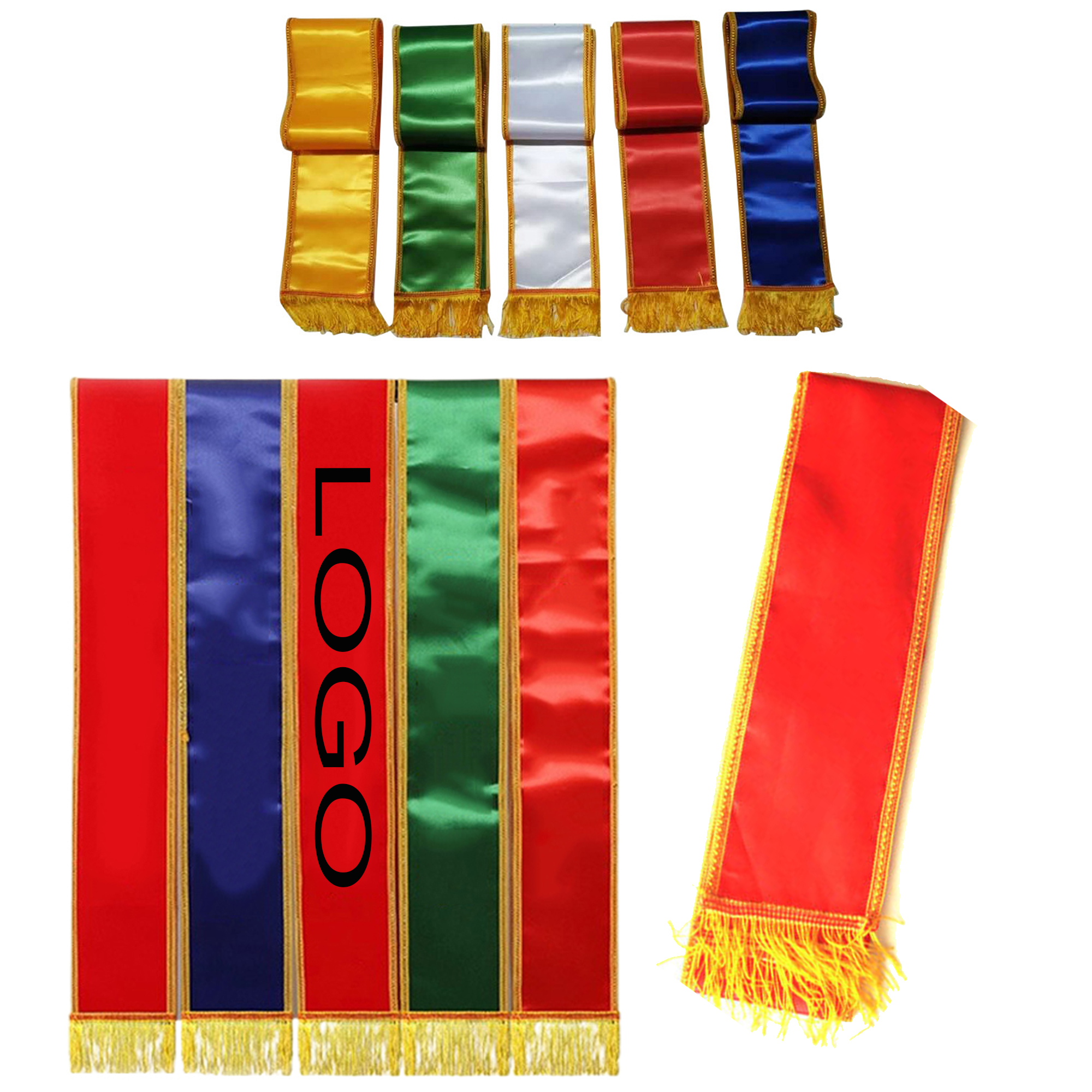 Custom Gold-trimmed Sash 2