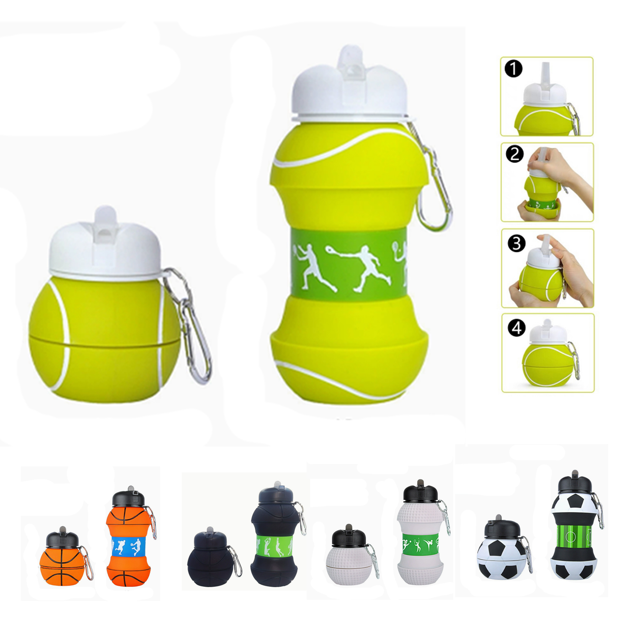 Collapsible Folding Silicone Water Bottle 1
