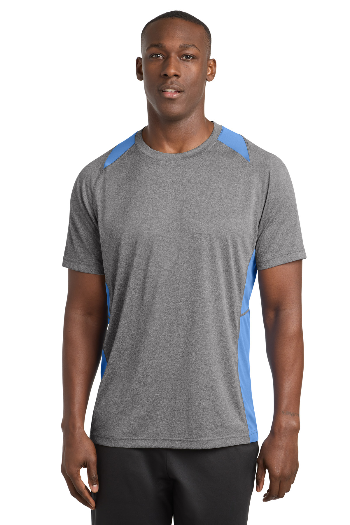 Sport-Tek Heather Colorblock Contender Tee. ST361 43