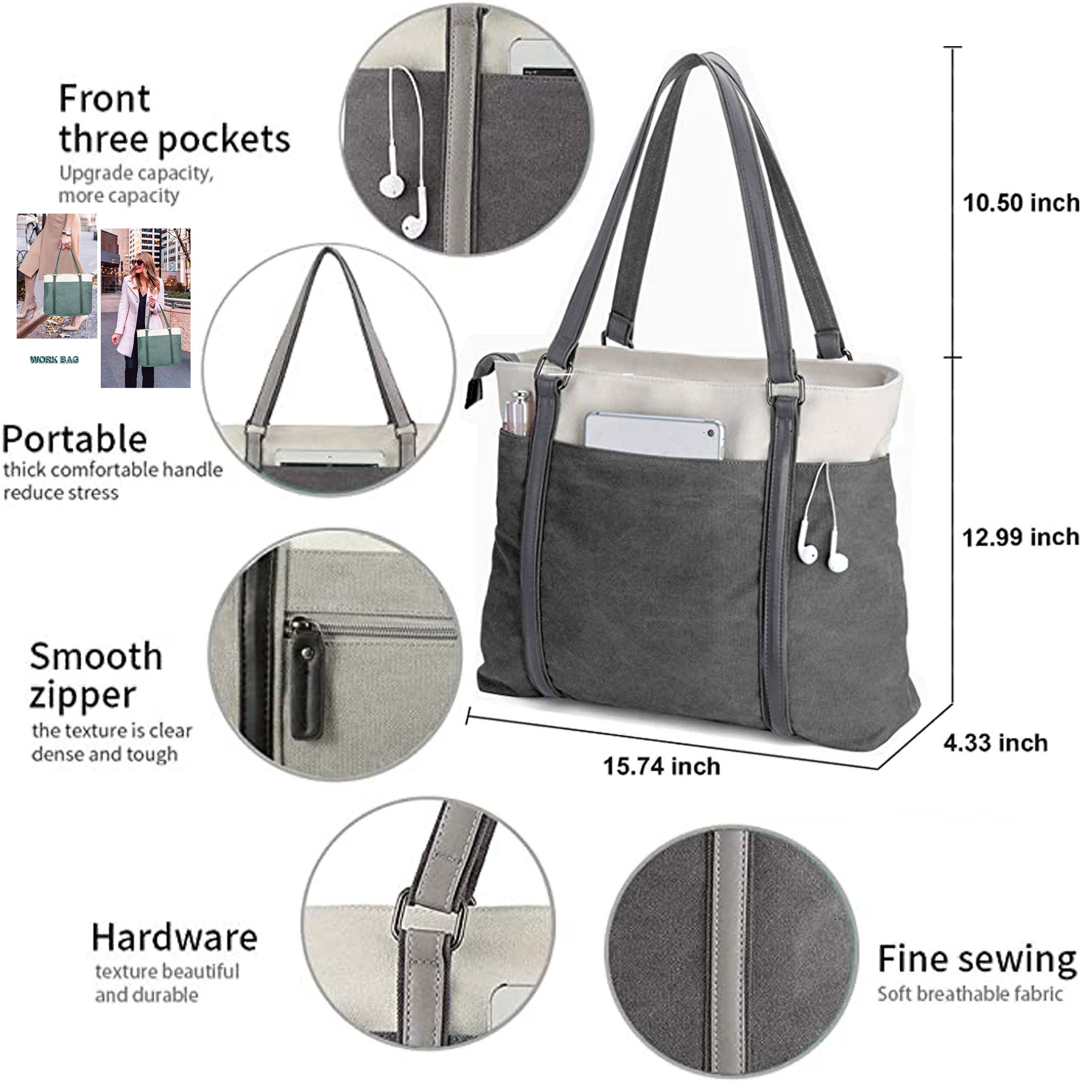 Women Laptop Tote Bag