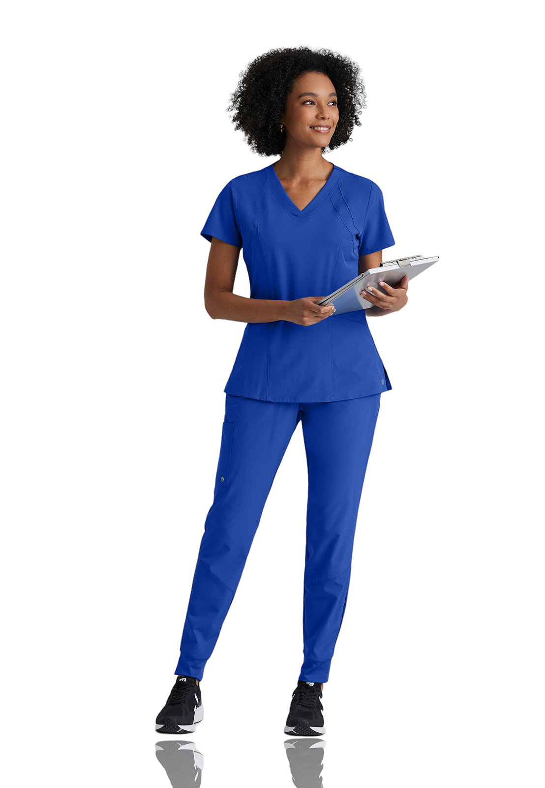 Barco One - Women's Four-Pocket V-Neck Racer Scrub Top 7