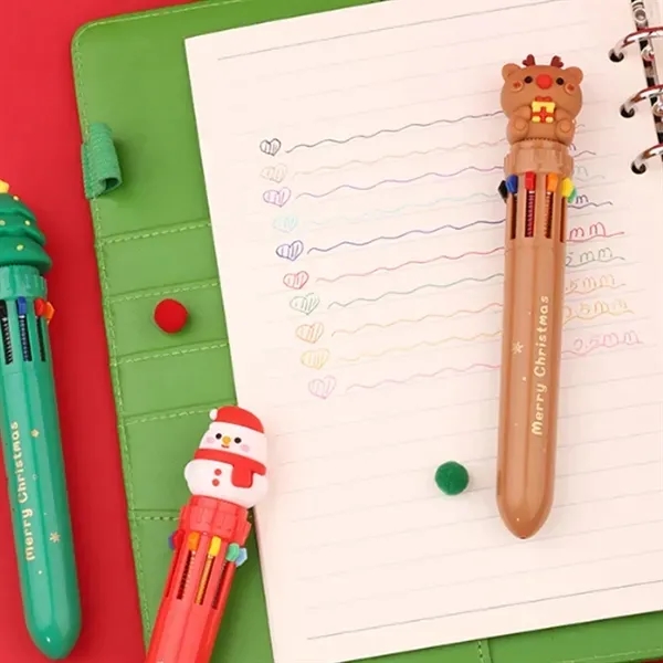 10 Colors Christmas Press Ballpoint Pen 11