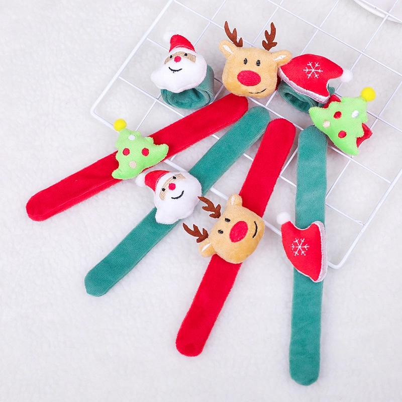 Santa Claus Tree Reindeer Hat Wristband Slap Bracelet 1