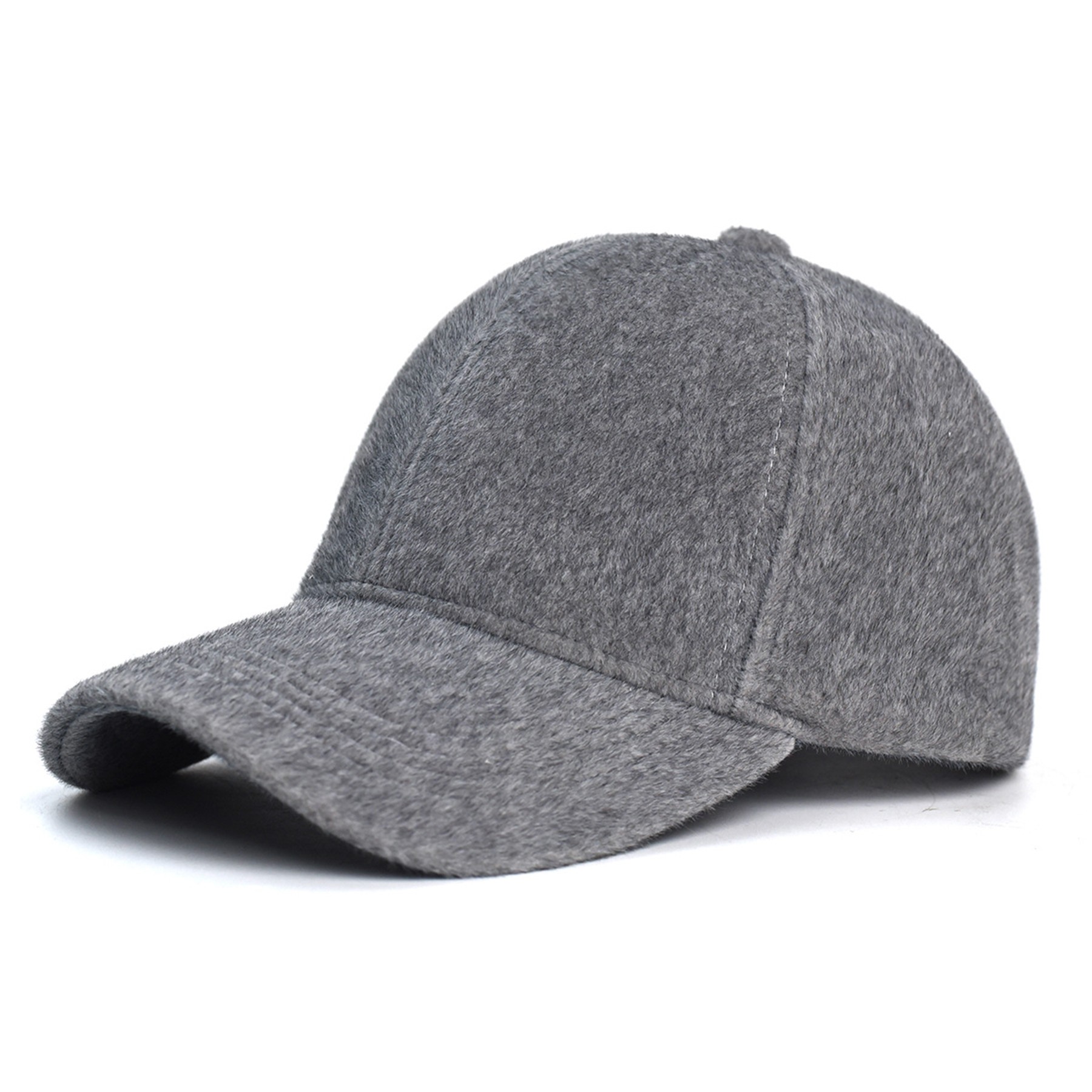Wool Blend Structured Baseball Cap 5