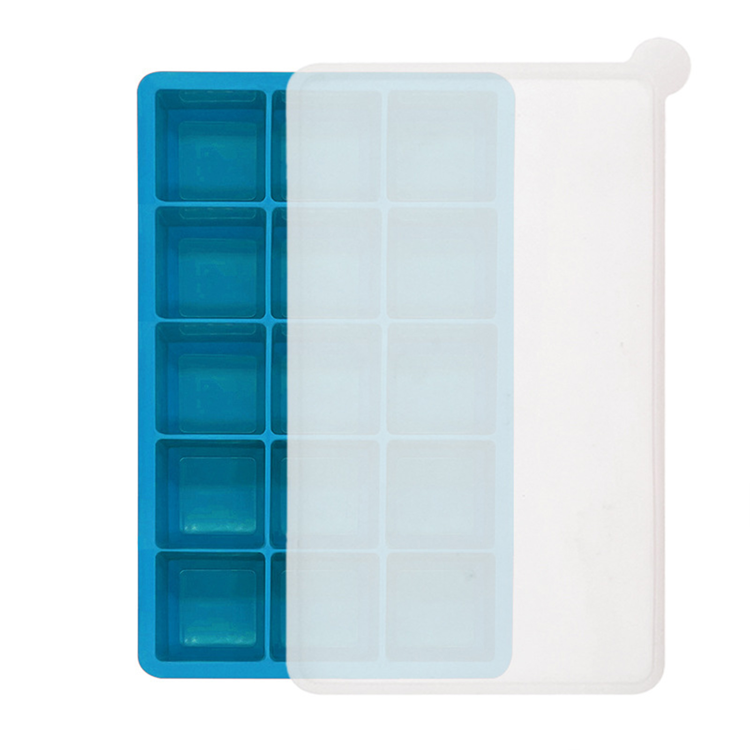 Silicone Ice Cube Tray With 15 Slots And Lid 2
