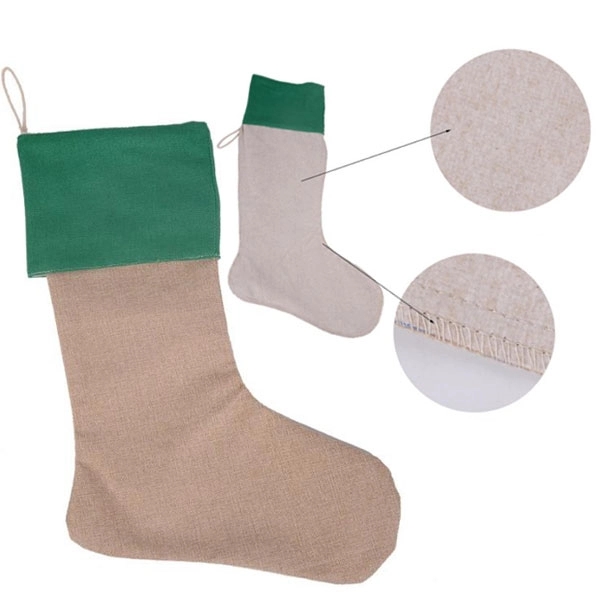 Christmas Canvas Stocking Gift Bag, custom tote bag with logo imprint 3