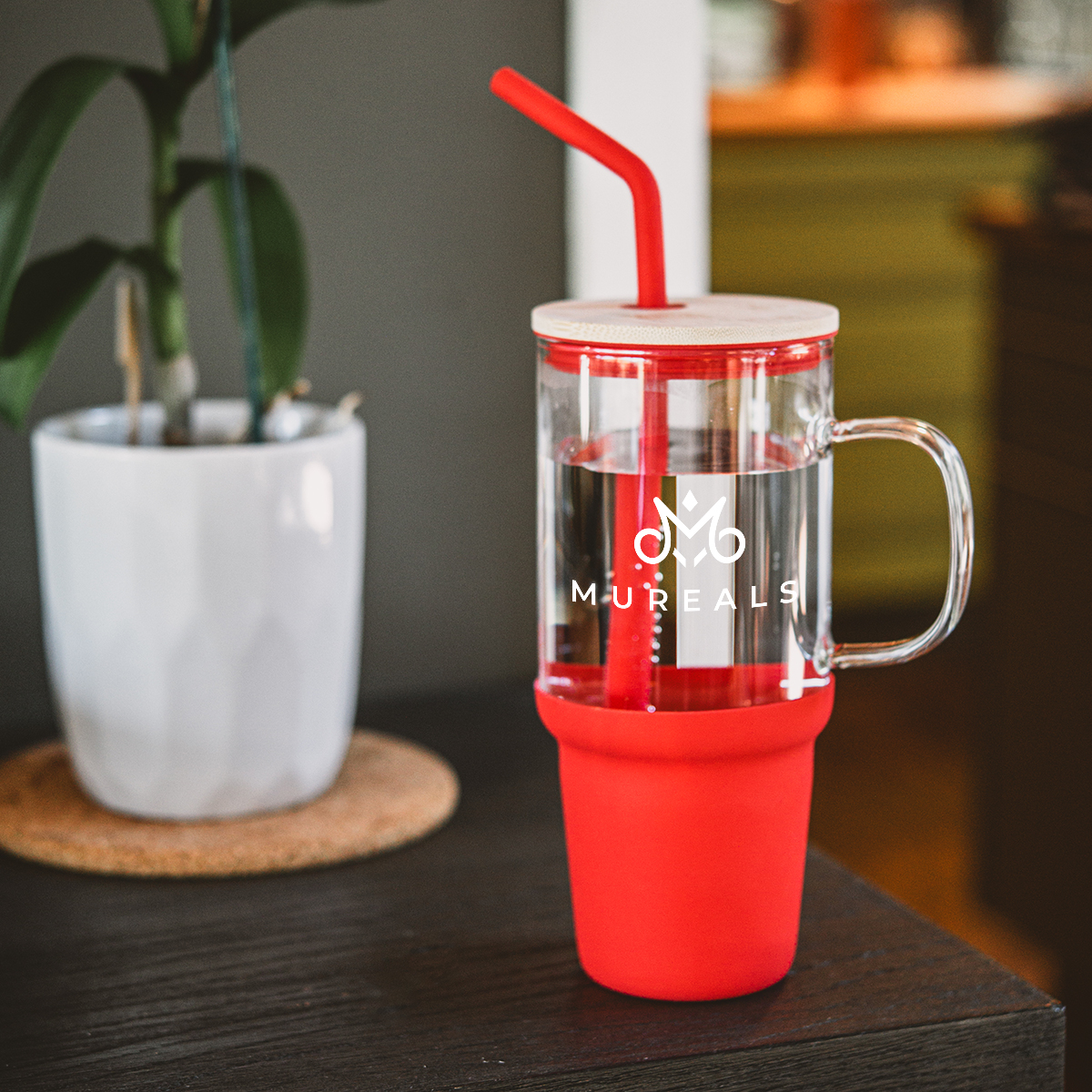 32 Oz. Evelyn Glass Tumbler With Handle 4
