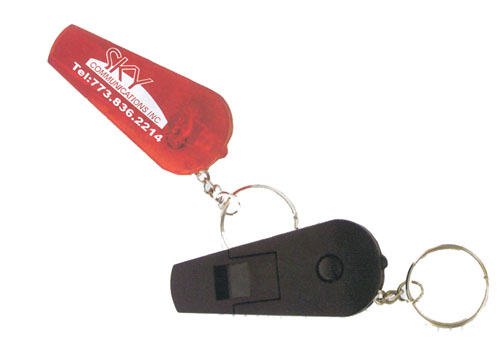 Safety Whistle w/Red LED Light Key Chain 3