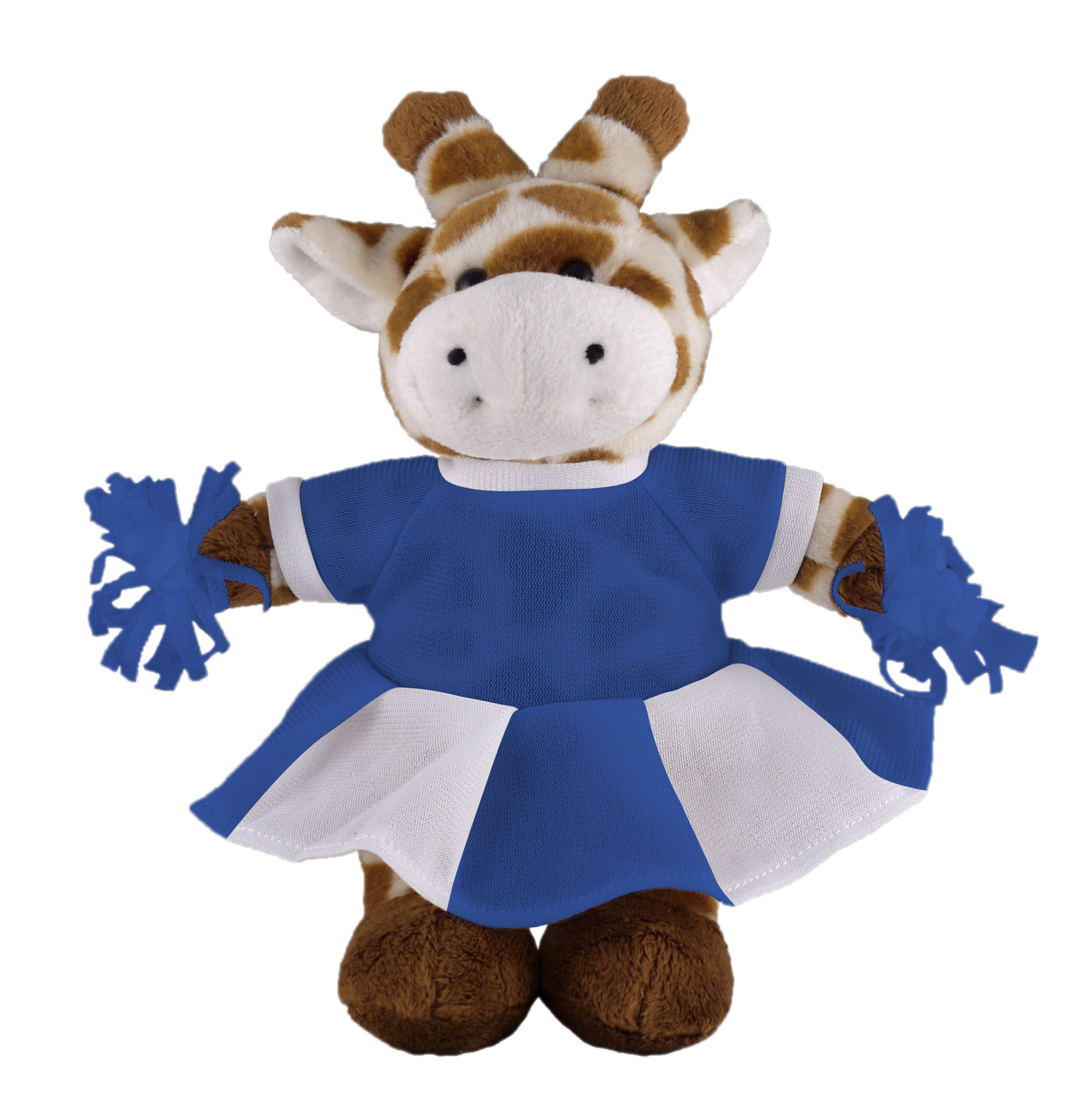 Soft Plush Stuffed Giraffe with Cheerleader Outfit 1