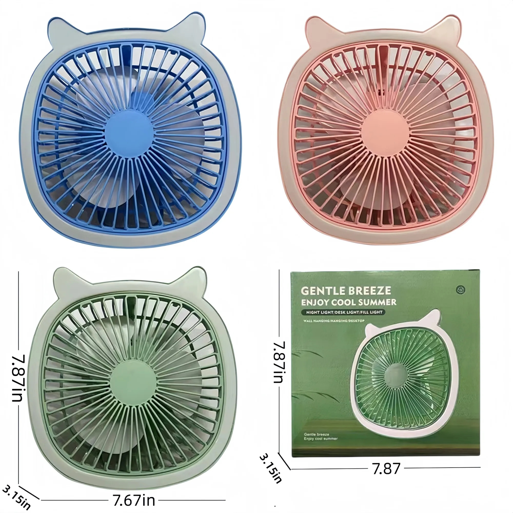 LED Light Multi-Functional Electric Fan 3