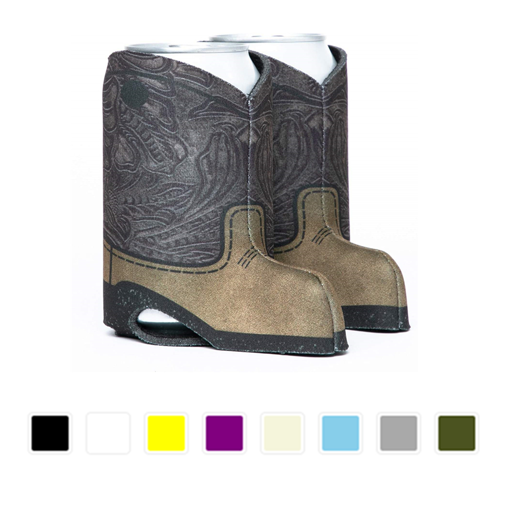 Boot Slide On Scuba Can Coolie, custom koozie with logo imprint 3