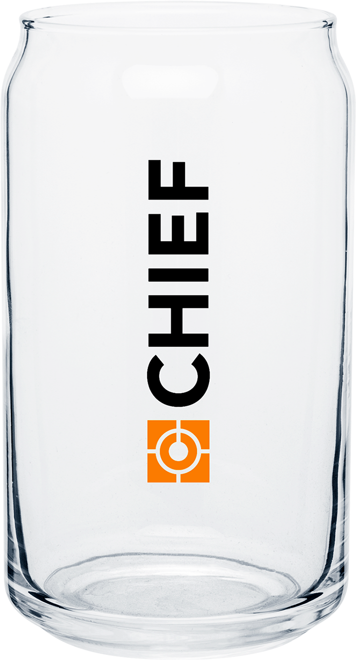 16 oz plain glass soda can