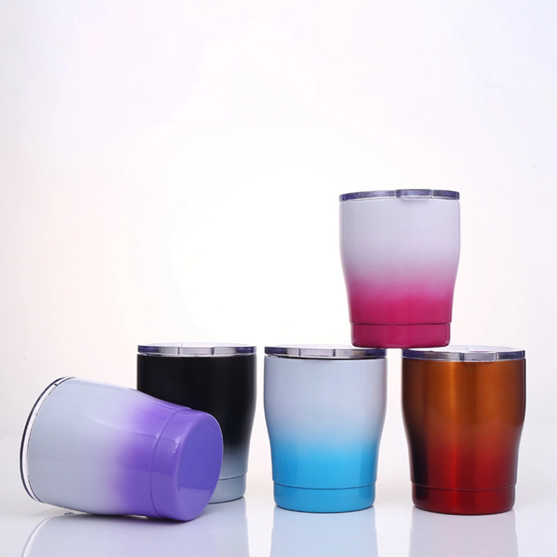 10 oz Stainless Steel Gradient Ramp Wine Cup 3