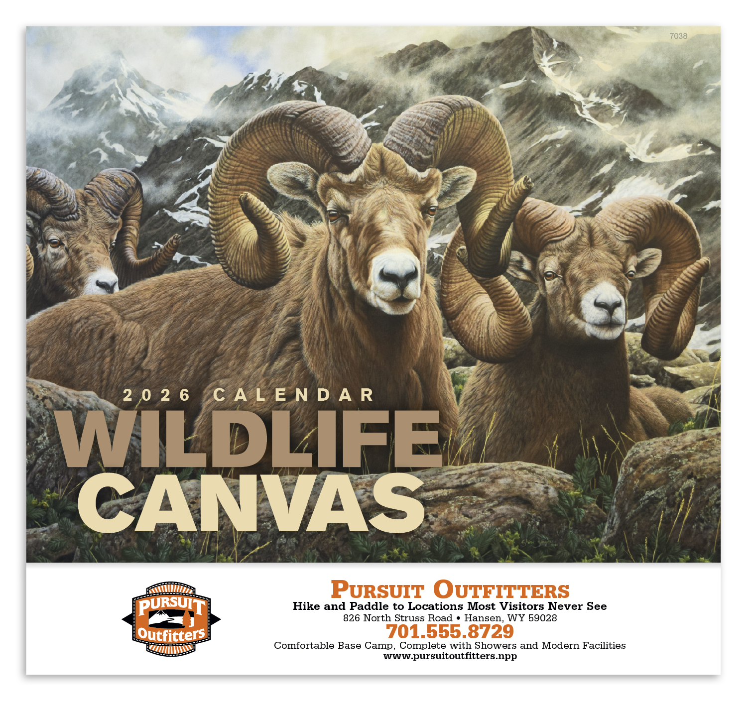 Good Value™ Wildlife Canvas - Stapled Calendar 3