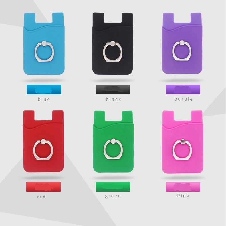 Silicone Phone Wallet w/ Metal Ring Holder 2