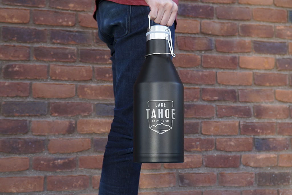 64 oz Vacuum Insulated Metal Growler, custom water bottle with logo imprint 3