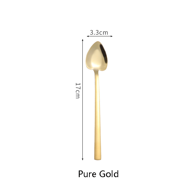 Stainless Steel Heart Coffee Spoons Ice Cream Scoop 6