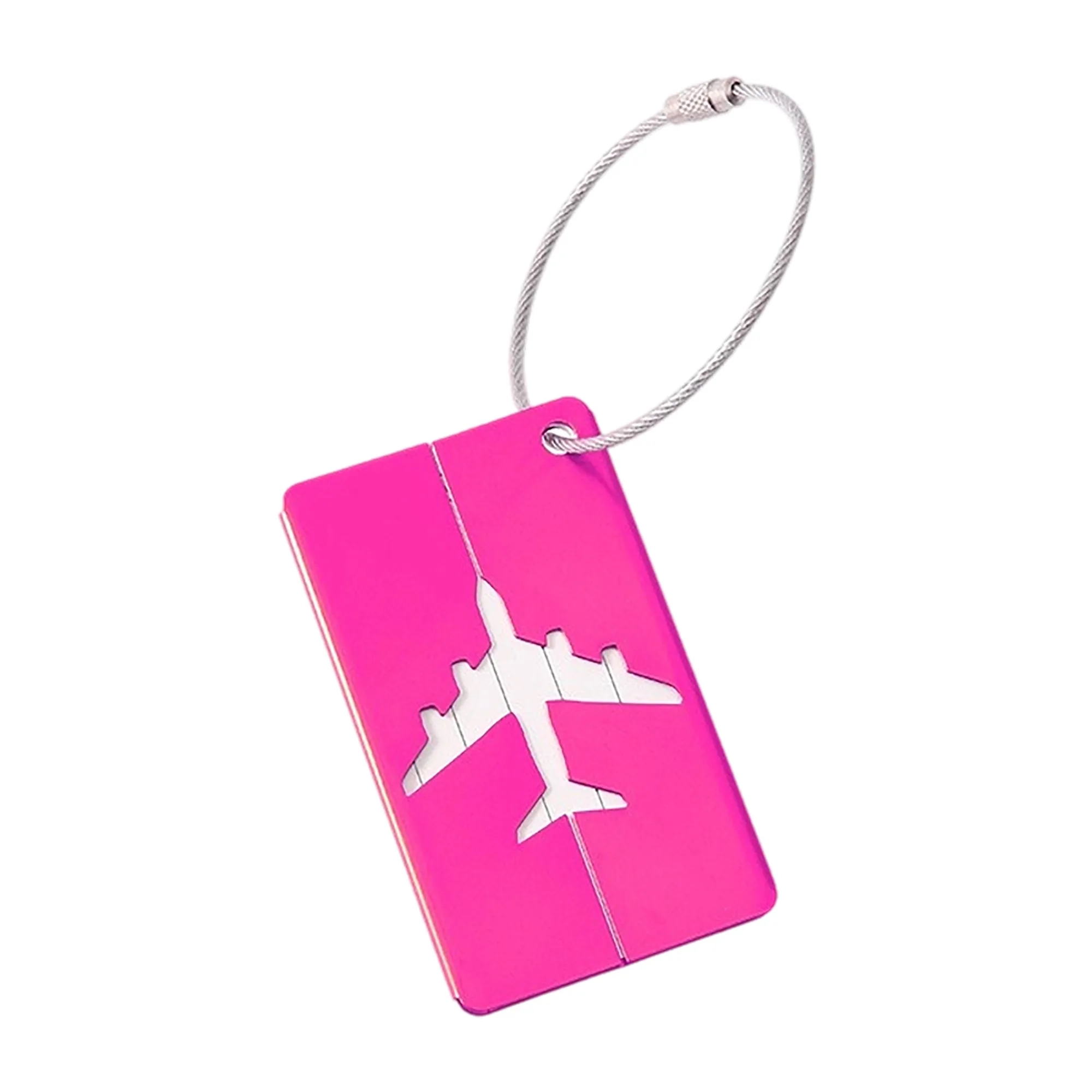 Premium Aluminum Luggage Tag with Stainless Steel Rope 3