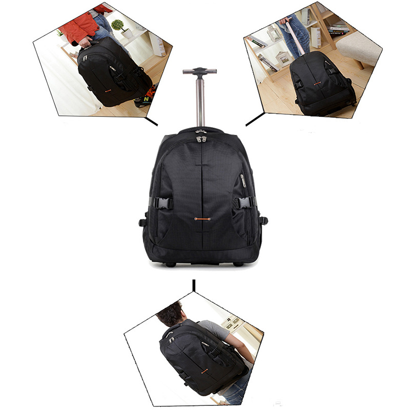 19" Wheeled carry-on Rolling Backpack 3