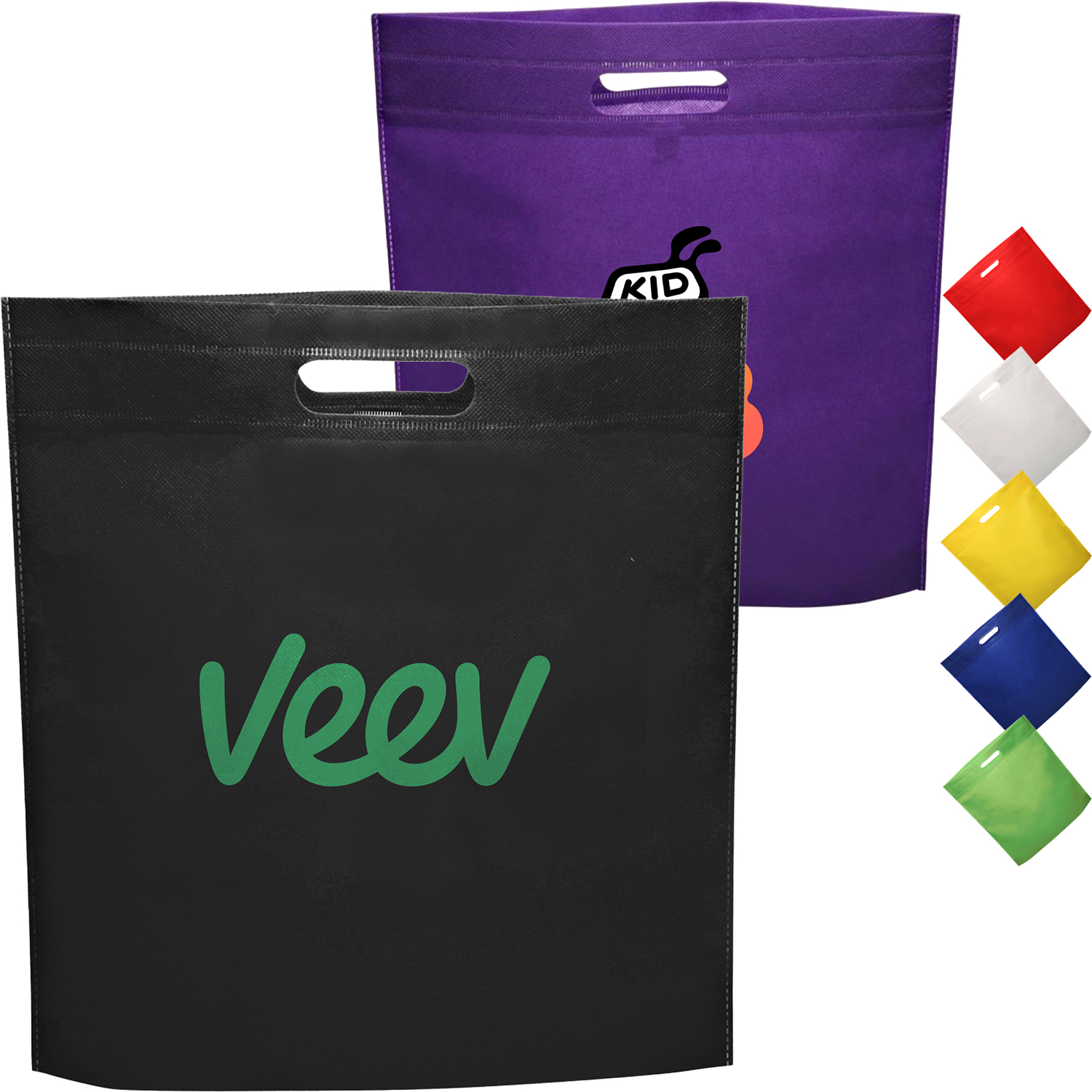 Recyclable Large Non Woven W/ Gusset Tote Bag (15" x 16" x 2.5") 3