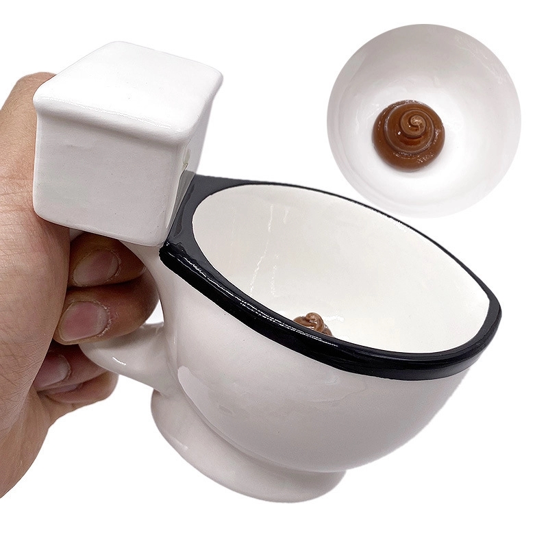 Custom 9.5 oz Ceramic Funny Toilet Mug 2