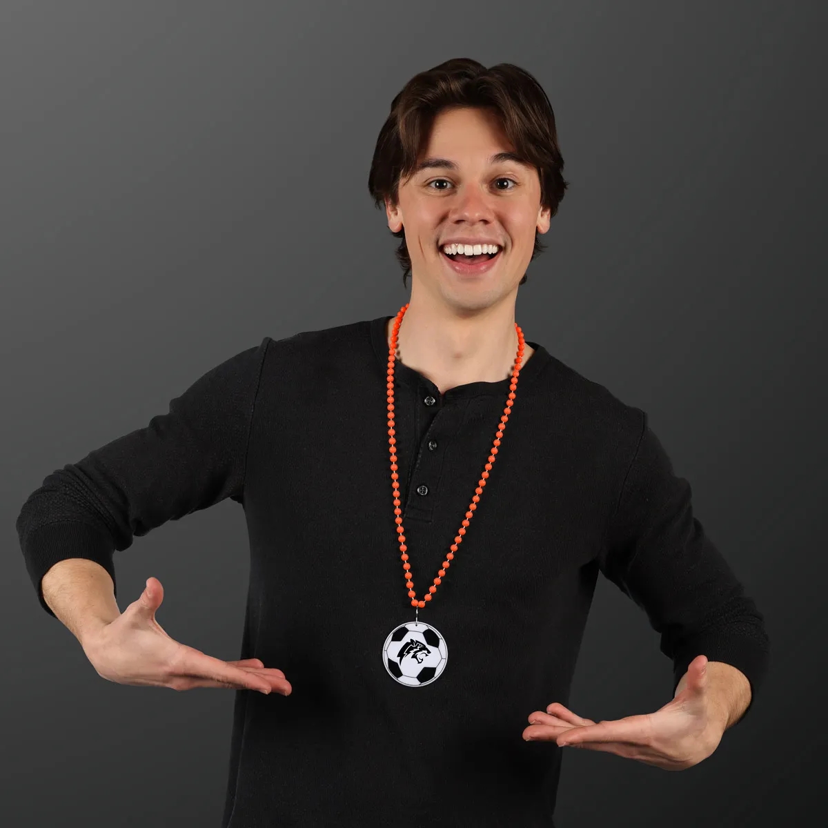Soccer Ball Medallion with Beaded Necklace (Non Light Up) 7