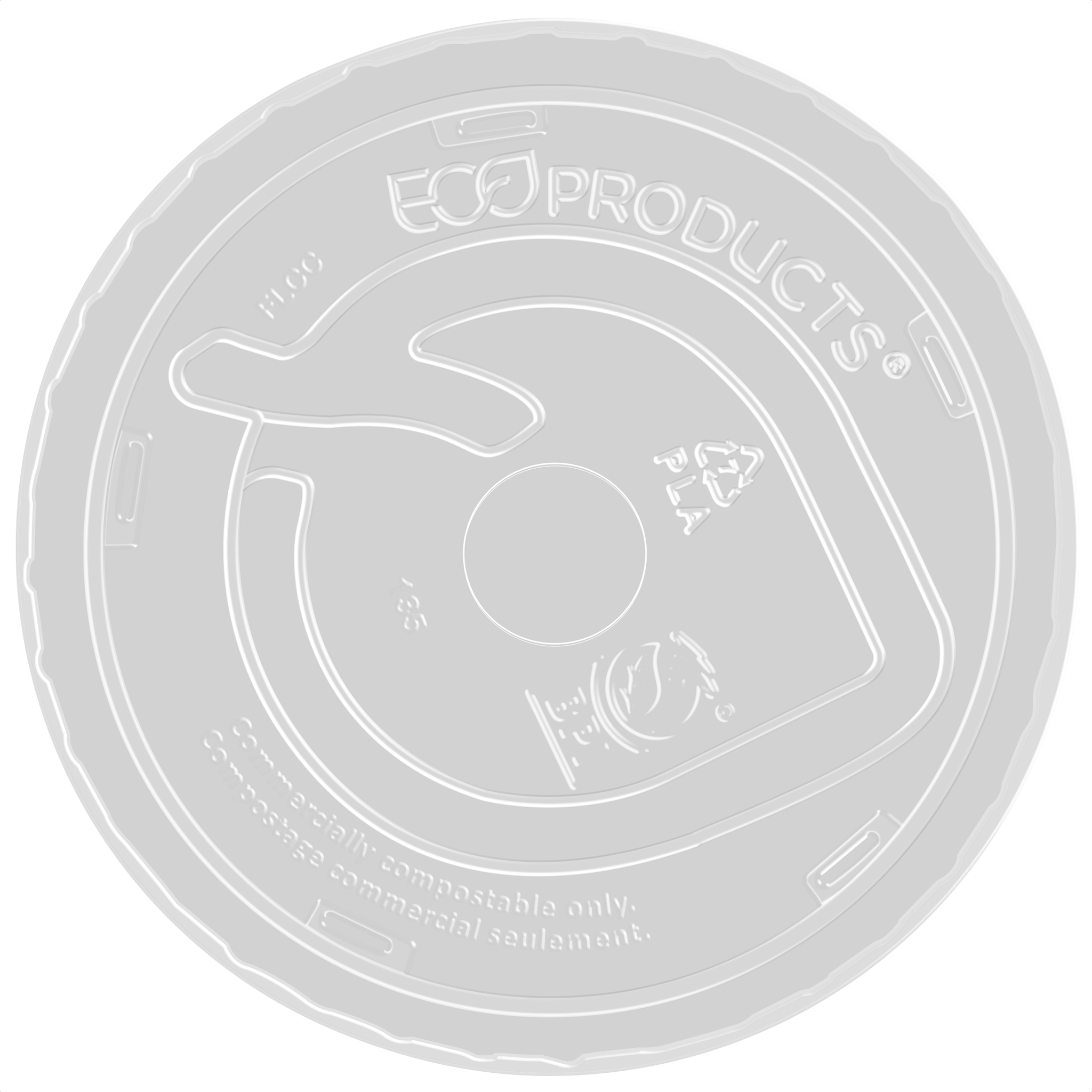 9/12/16/20/24 oz PLA Eco Cup Straw Slot Lid Clear 2